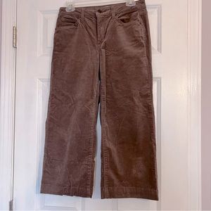 Cropped Corduroy Wide Leg Pants